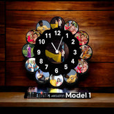 Customized wooden wall clock | Wall clocks under 1000 rs | best wall clocks for couples | custom made wall decors | buy customised wall clocks online - BBD GIFTS
